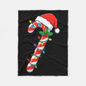 Funny Christmas Candy Canes Santa Xmas Kids Men Wo Fleecedecke (Vorderseite)