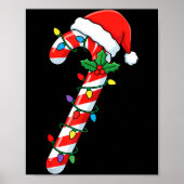 Funny Christmas Candy Canes Santa Xmas Kids Men Wo Poster (Vorne)