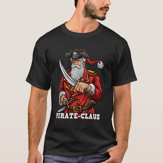 Funny Christmas Captain Santa Pirate Claus Gift Id T-Shirt (Vorderseite)