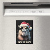 Funny Christmas Capy Holidays Xmas Capybara  Magnet (In Situ (Geschirrspüler))
