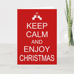 Funny Christmas Card BEHALT CALM UND GENIESSEN CHR Feiertagskarte
