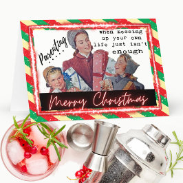 Funny Christmas Card Best Friend "Parenting" Dankeskarte