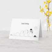 Funny Christmas Card Evolution des Snowman Karte (Gelbe Blume)
