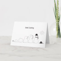 Funny Christmas Card Evolution des Snowman