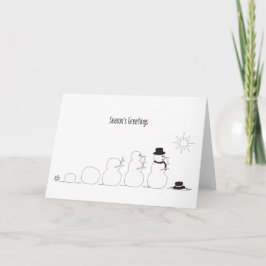 Funny Christmas Card Evolution des Snowman Karte