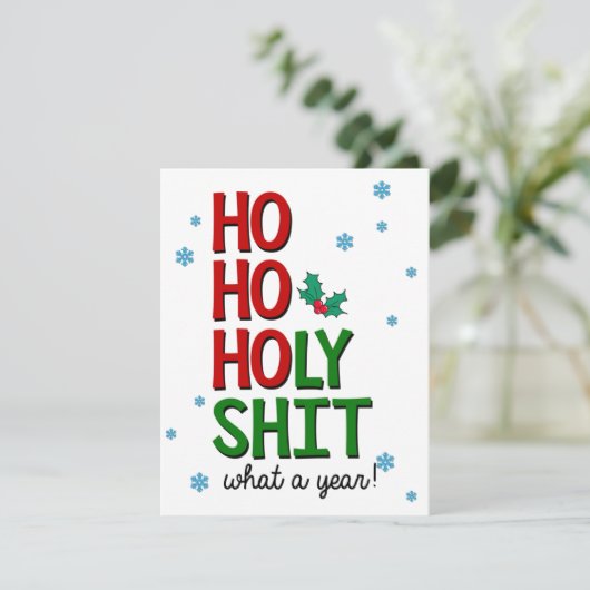 Funny Christmas Card Feiertagskarte (Stehend Vorderseite)