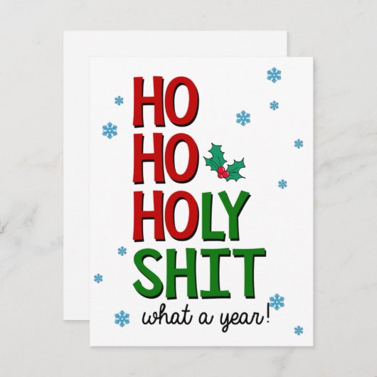 Funny Christmas Card Feiertagskarte (Vorne/Hinten)