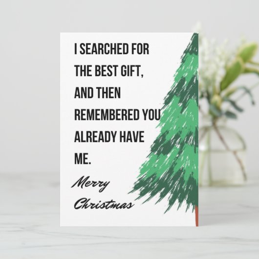 Funny Christmas Card Feiertagskarte (Stehend Vorderseite)