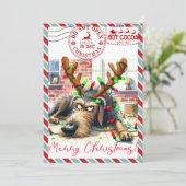 Funny Christmas Card Feiertagskarte (Stehend Vorderseite)