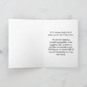 Funny Christmas Card for Front Desk Worker Karte (Innenseite)