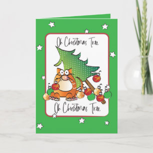 Funny Christmas Card für Cat Lover Karte