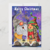 Funny Christmas Card Happy Cpeople Gnome Karte (Rückseite)