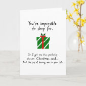 Funny Christmas Card Impossible To Shop For Karte (Gelbe Blume)