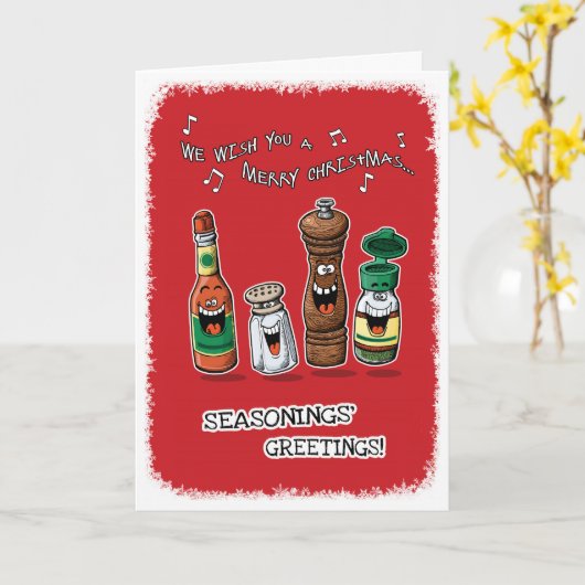 Funny Christmas Card Karte (Gelbe Blume)