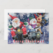 Funny Christmas Card mit Happy Christmas Friends Postkarte (Vorne/Hinten)