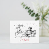 Funny Christmas Card Postkarte (Stehend Vorderseite)