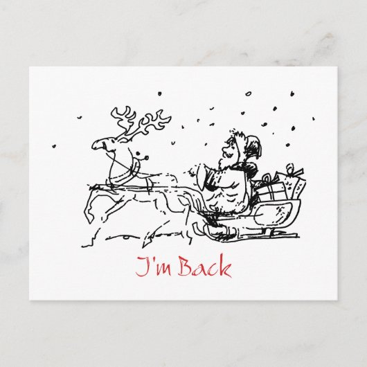 Funny Christmas Card Postkarte (Vorderseite)