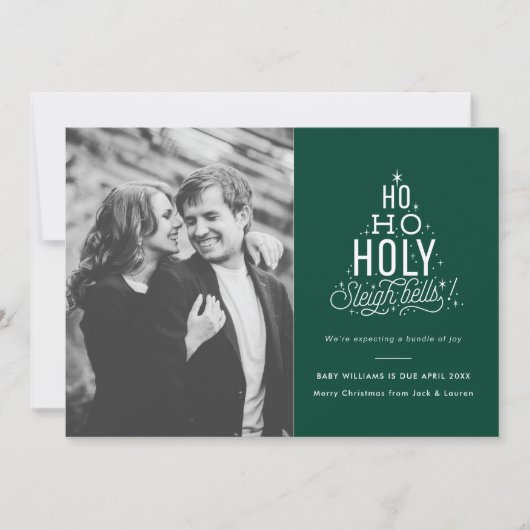 Funny Christmas Card Pregnancy Ankündigung (Vorderseite)