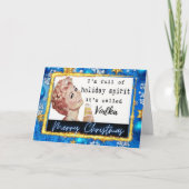 Funny Christmas Card Retro Best Friend "Vodka" Karte (Vorderseite)