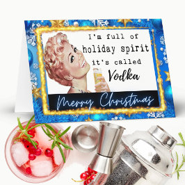 Funny Christmas Card Retro Best Friend "Vodka" Karte