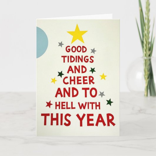 Funny Christmas Card Screw This Year Karte (Vorderseite)