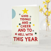 Funny Christmas Card Screw This Year Karte (Gelbe Blume)
