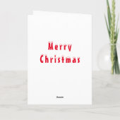 Funny Christmas Card Snowman Gitarrist Karte (Rückseite)