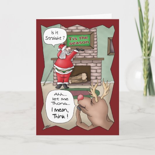 Funny Christmas Cards: "Das ist die Jahreszeit Feiertagskarte (Vorderseite)