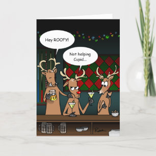 Funny Christmas Cards   Rudolph Holiday Greeting Feiertagskarte