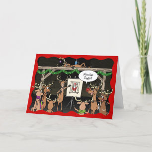 Funny Christmas Cards   Rudolph Reindeer Games Feiertagskarte
