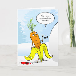 Funny Christmas Carrot Gone Bananas Feiertagskarte