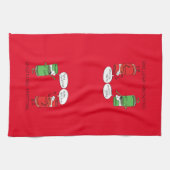 Funny Christmas Cartoon Cooking Gewürze Geschirrtuch (Horizontal)