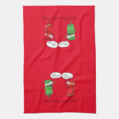 Funny Christmas Cartoon Cooking Gewürze Geschirrtuch (Vertikal)