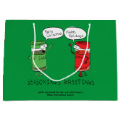 Funny Christmas Cartoon Cooking Gewürze Große Geschenktüte (Vorderseite)