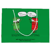 Funny Christmas Cartoon Cooking Gewürze Große Geschenktüte (Rückseite)