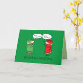 Funny Christmas Cartoon Cooking Gewürze Karte (Gelbe Blume)