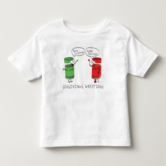 Funny Christmas Cartoon Cooking Gewürze Kleinkind T-shirt (Vorderseite)