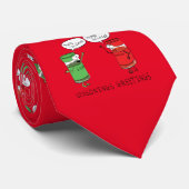 Funny Christmas Cartoon Cooking Gewürze Krawatte (Gerollt)