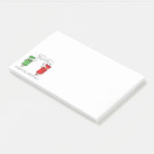 Funny Christmas Cartoon Cooking Gewürze Post-it Klebezettel (angewinkelt)