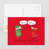 Funny Christmas Cartoon Cooking Gewürze Postkarte (Vorne/Hinten)