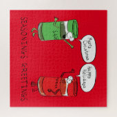 Funny Christmas Cartoon Cooking Gewürze Puzzle (Horizontal)