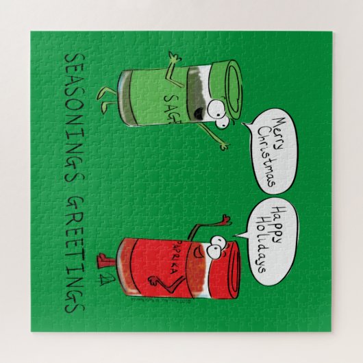 Funny Christmas Cartoon Cooking Gewürze Puzzle (Horizontal)