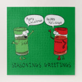 Funny Christmas Cartoon Cooking Gewürze Puzzle (Vertikal)