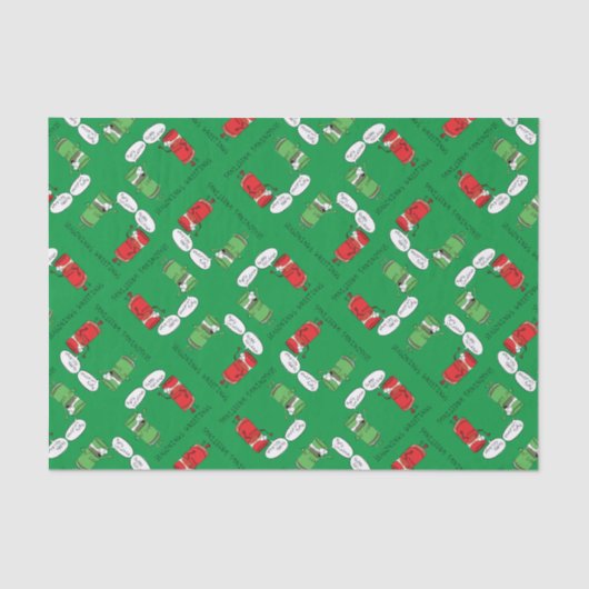 Funny Christmas Cartoon Cooking Gewürze Seidenpapier (Vorderseite)