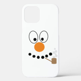 Funny Christmas Cartoon Snowman Face Case-Mate iPhone Hülle