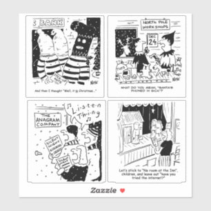 Funny Christmas Cartoon Witze als Aufkleber
