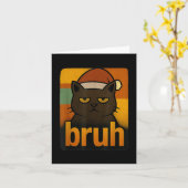 Funny Christmas Cat Bruh Meme Cool Karte (Gelbe Blume)