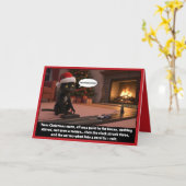 Funny Christmas cat card Karte (Gelbe Blume)