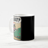 Funny Christmas Cat Christmas Tree Meowy Christmas Kaffeetasse (Vorderseite Links)