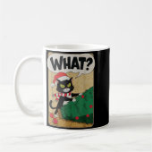 Funny Christmas Cat Christmas Tree Meowy Christmas Kaffeetasse (Links)